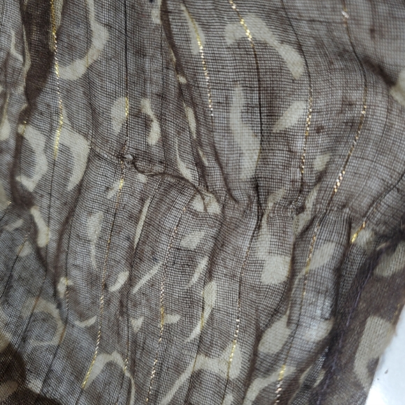 Brown Cheetah Leopard Sheer Neck Scarf Shawl Shoulder Wrap - Picture 4 of 8